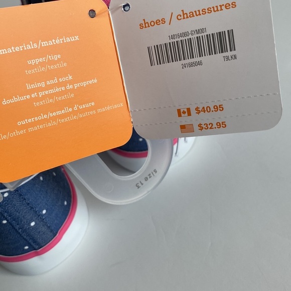 GYMBOREE Toddler Girls Hi-Top Sneakers Denim Blue/Rainbow Size 13 NWT - Picture 13 of 17